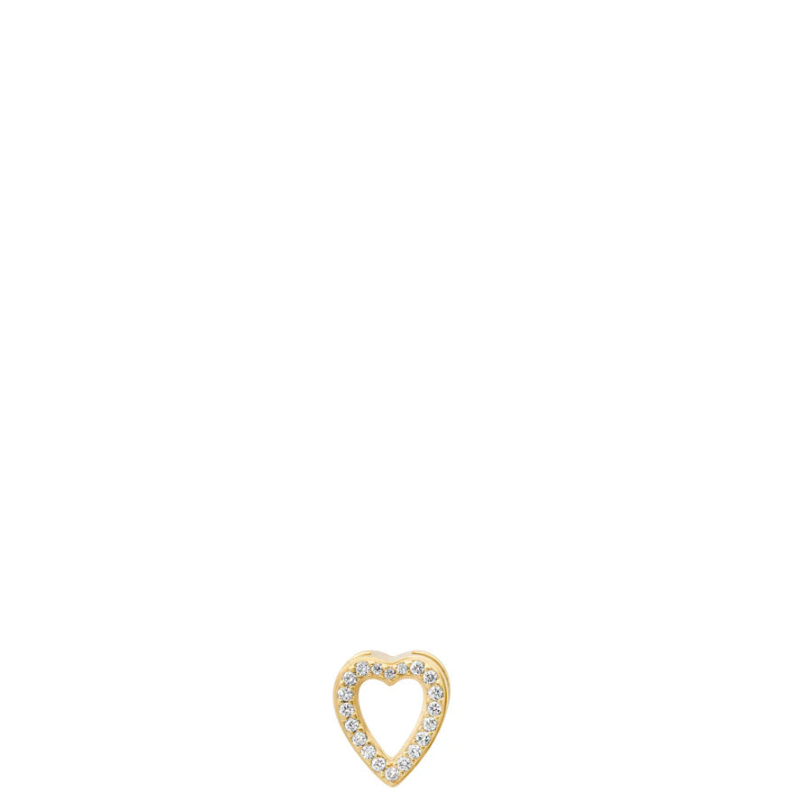 Slide-On Mini Pave Heart Pendant