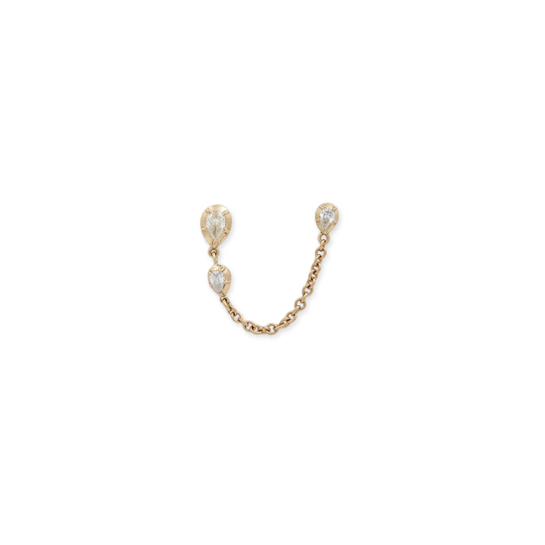 3 Graduated Teardrop Sophia Diamond Chain Double Stud