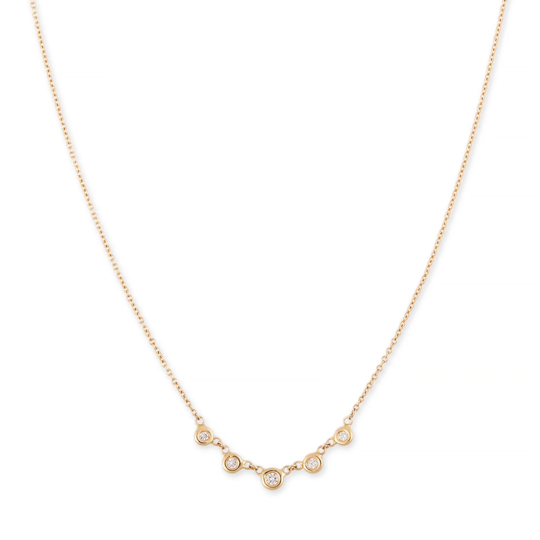 5 diamond Emily necklace