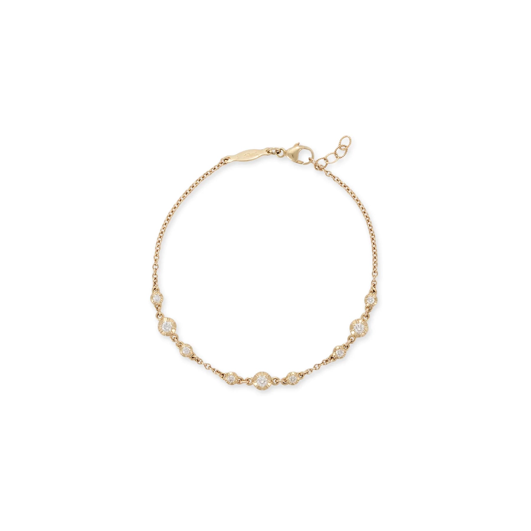 Graduated 3x3 Sophia Diamond Bracelet