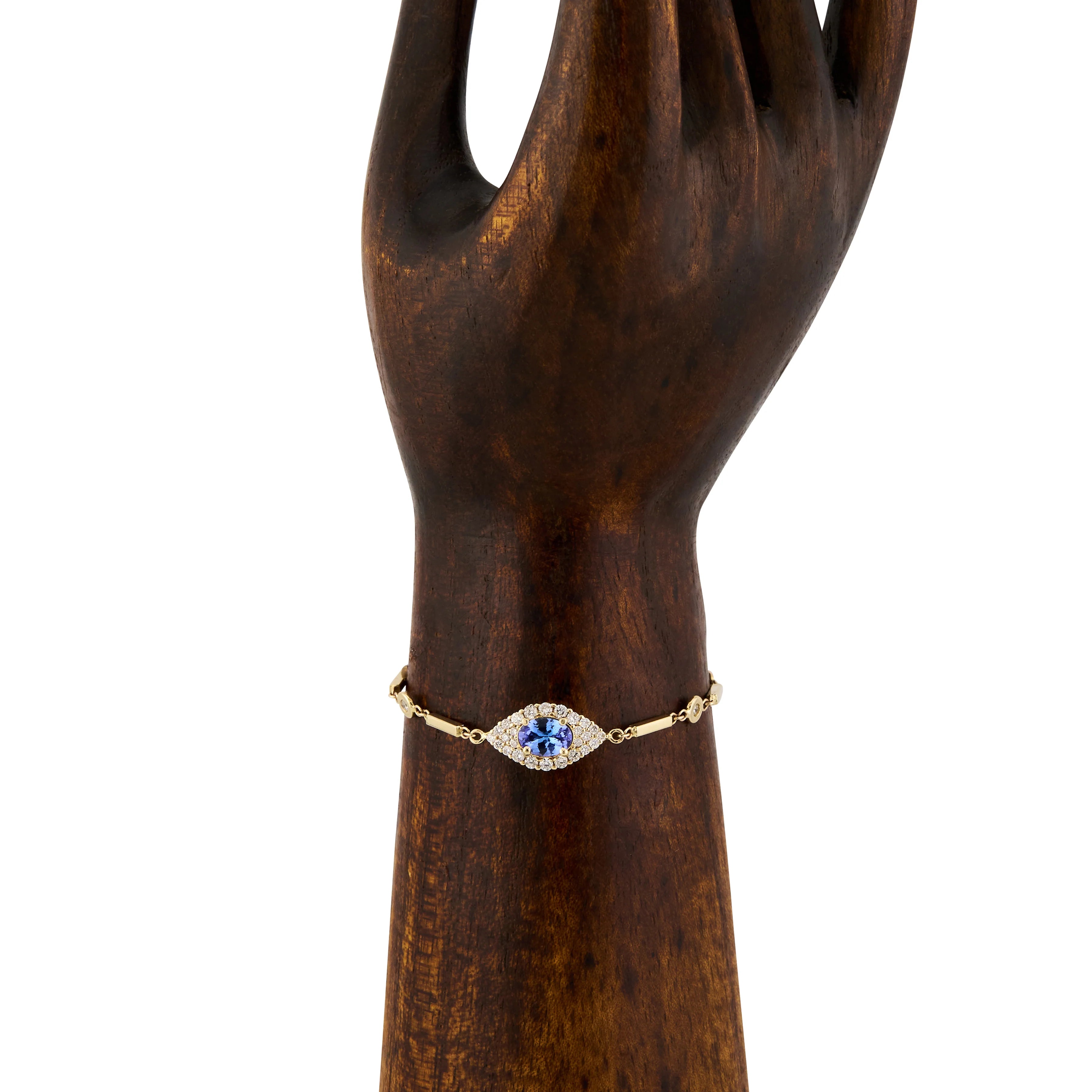 Center Eye Diamond Smooth Bar Bracelet