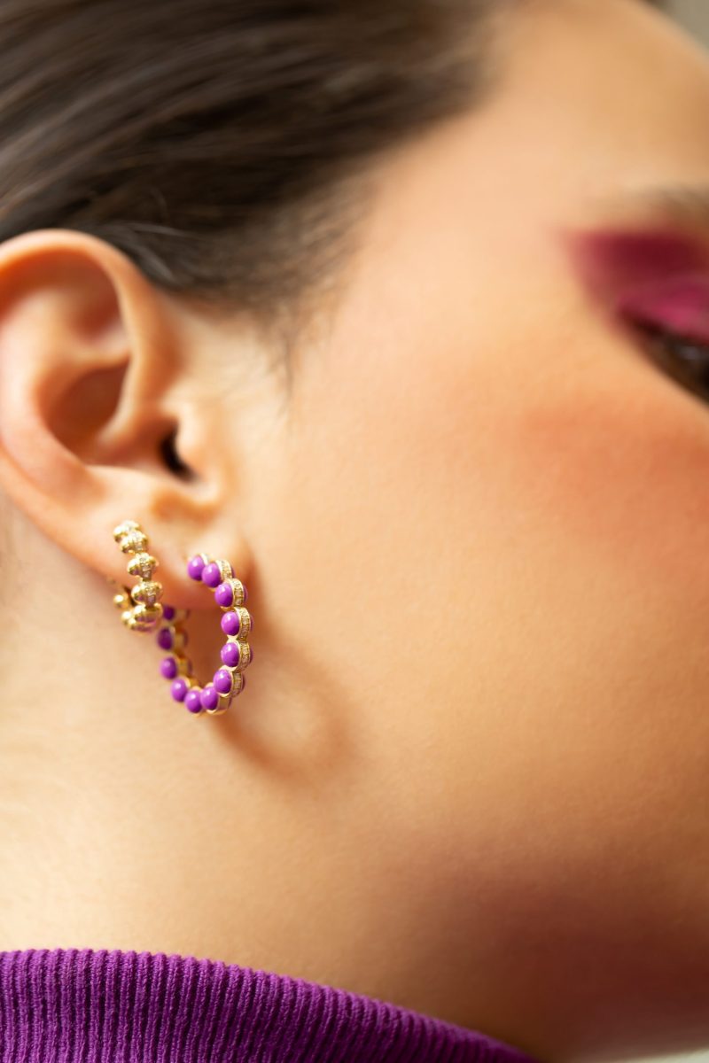 The Gold Atom Earrings