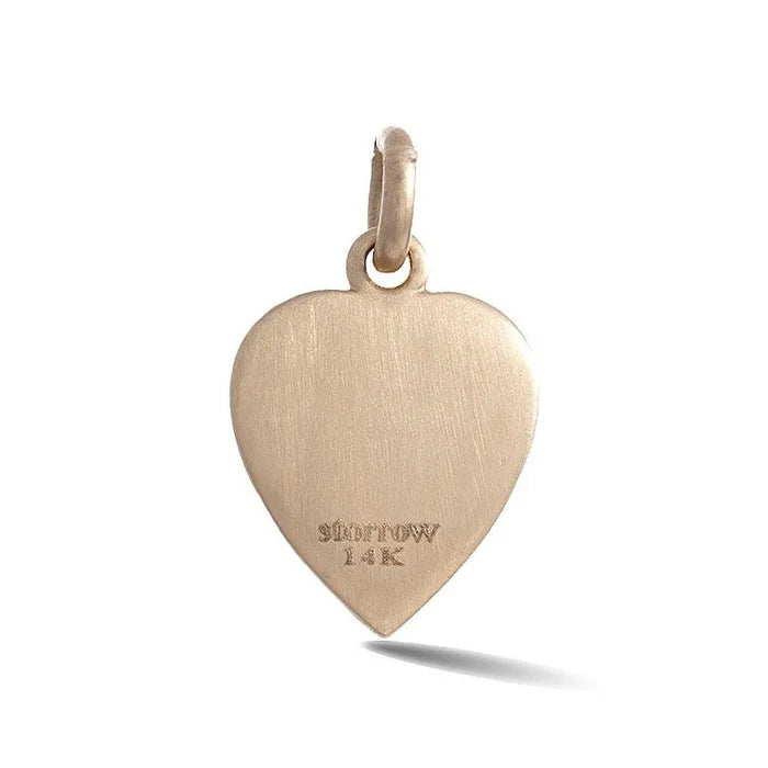 14K Gold Diamond & Opal Alana Large Heart Charm