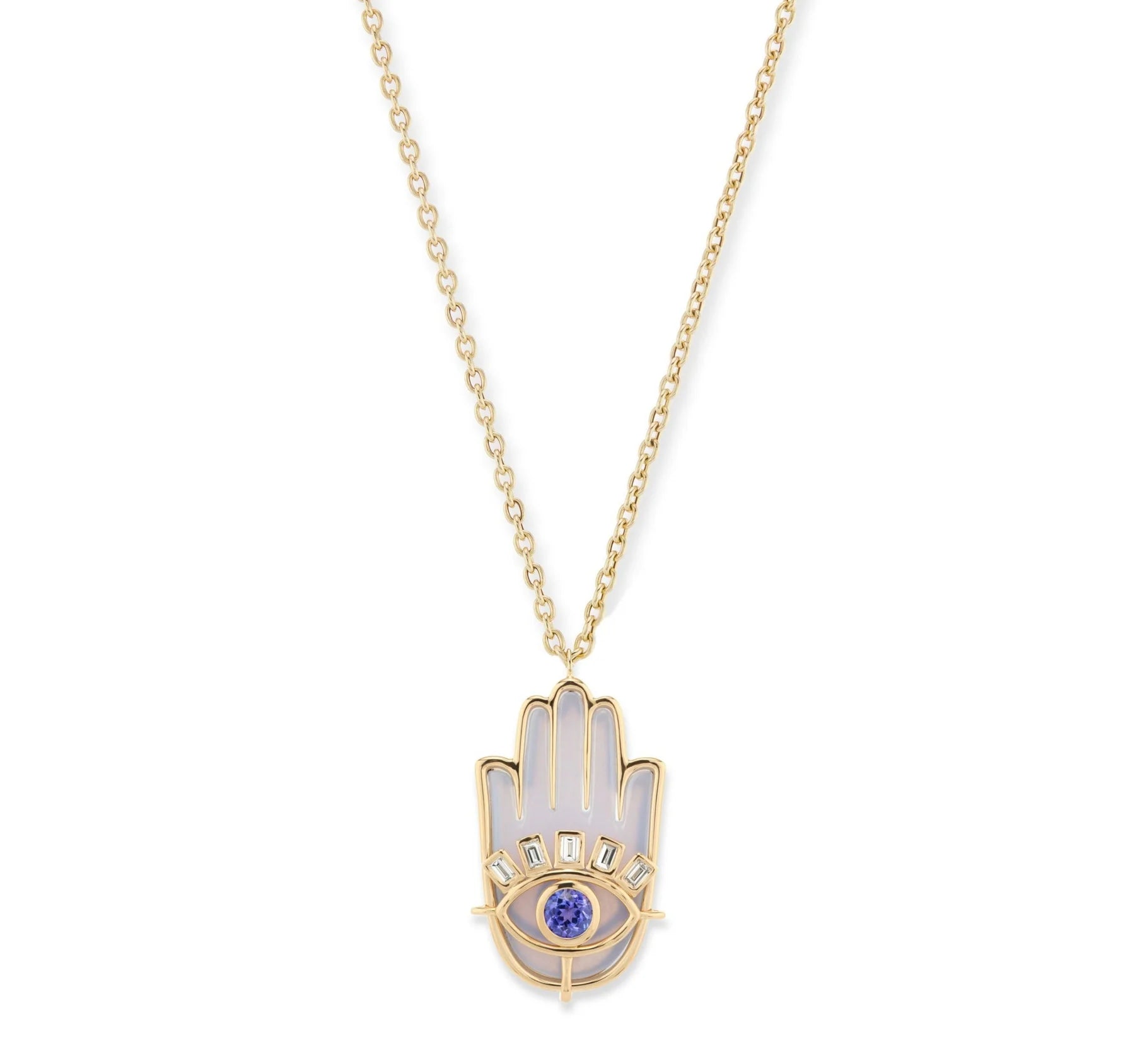 STONE HAMSA PENDANT
