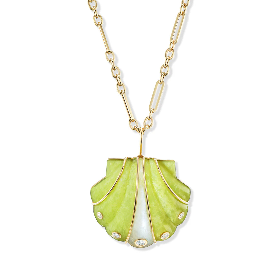 Large Stone Shell Pendant