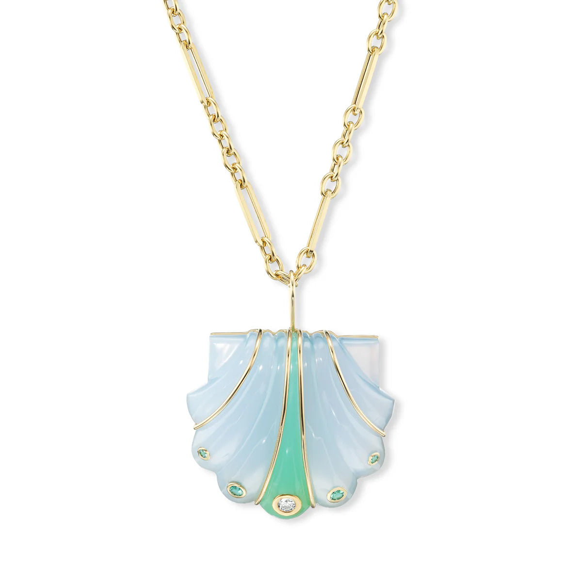 Large Stone Shell Pendant