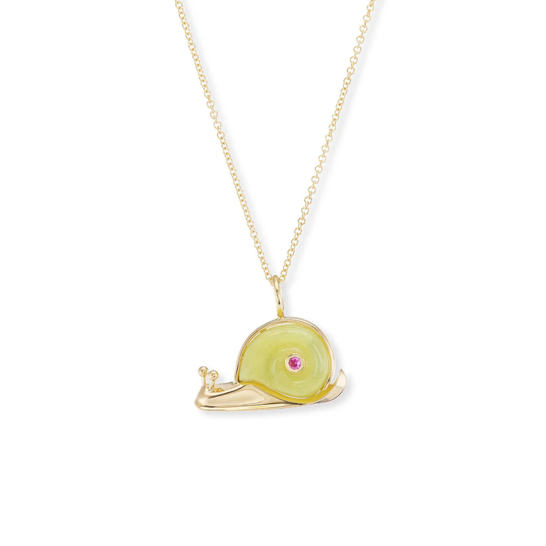Snail Pendant with Stone Shell