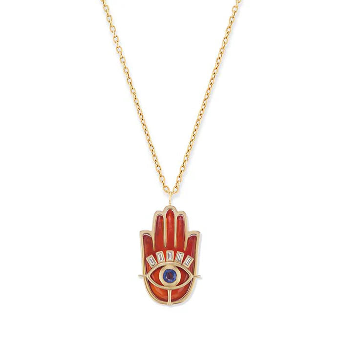 STONE HAMSA PENDANT