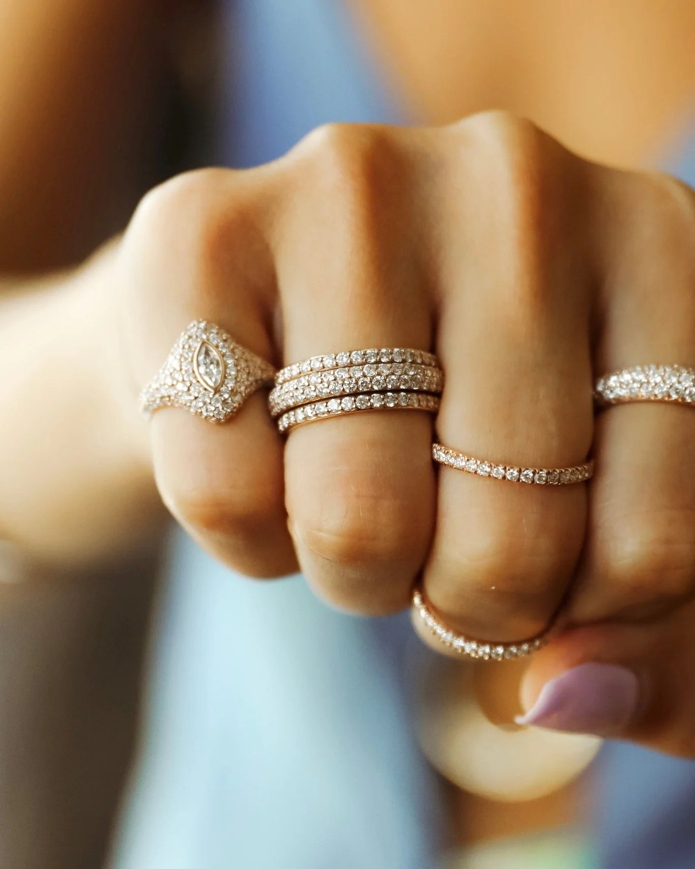 Marquise Bling Pinky Ring