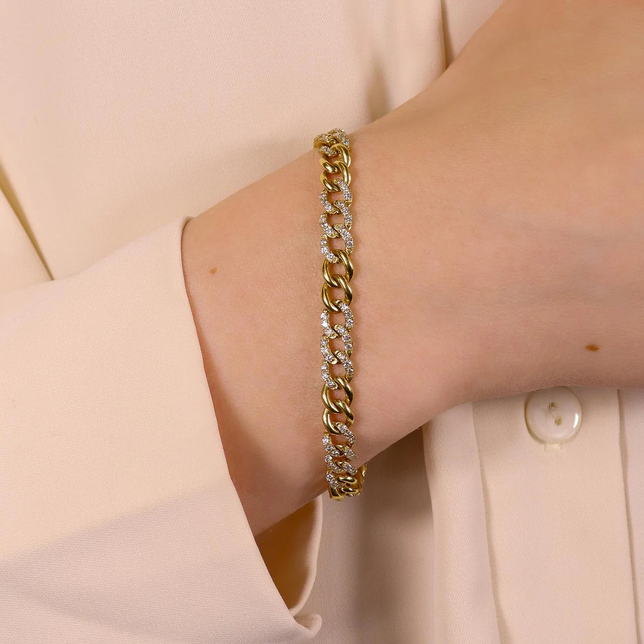 Floridita Chain Link Diamond Bracelet