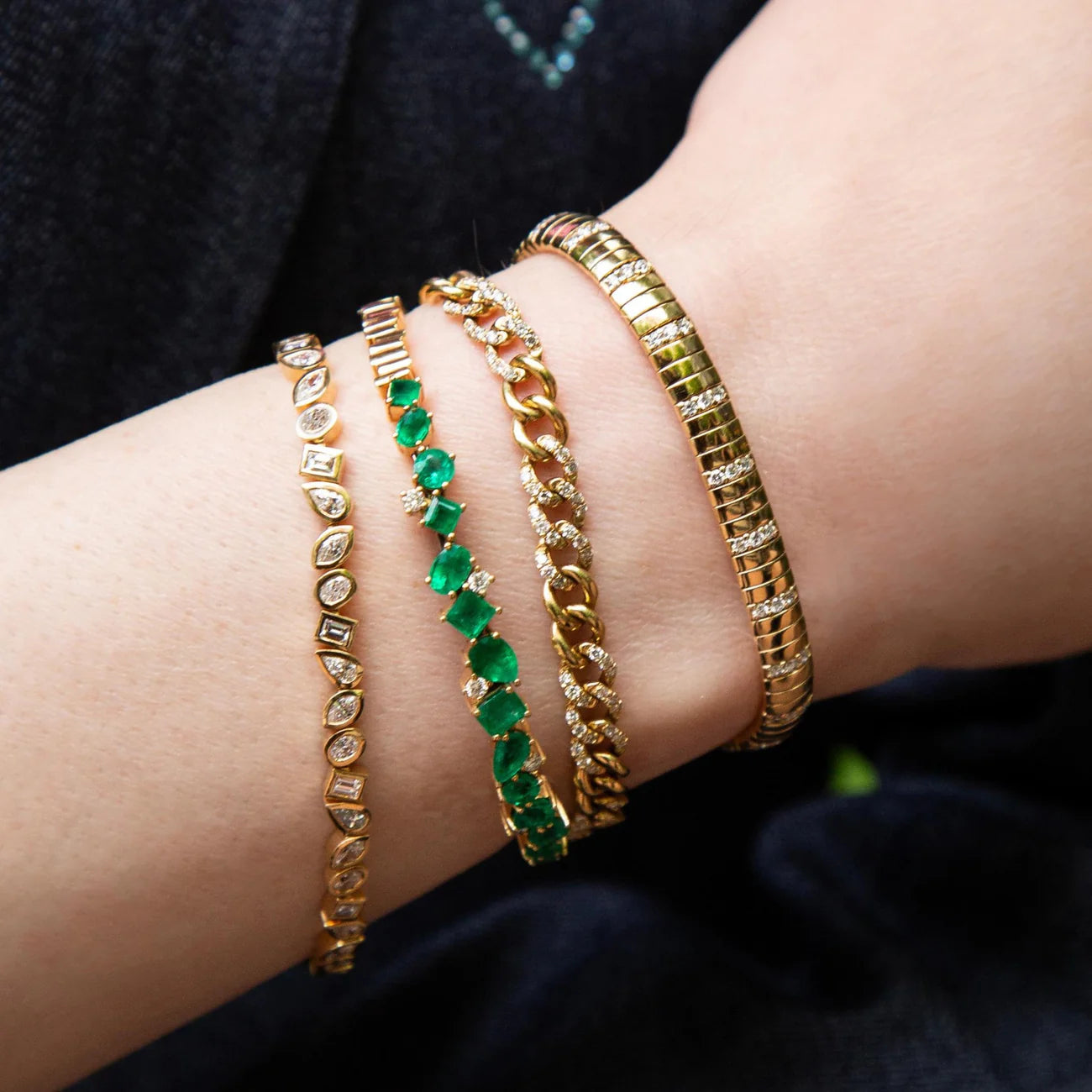 Floridita Chain Link Diamond Bracelet