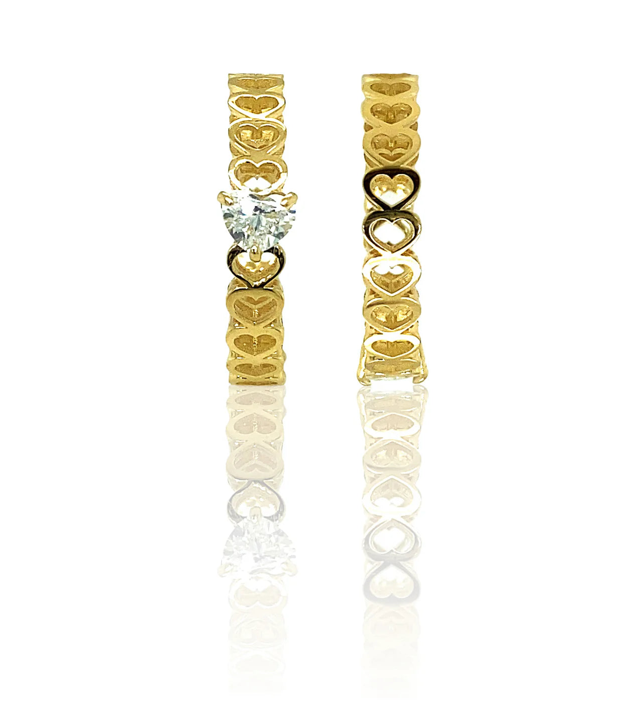 Diamond Heart Solitaire Ring