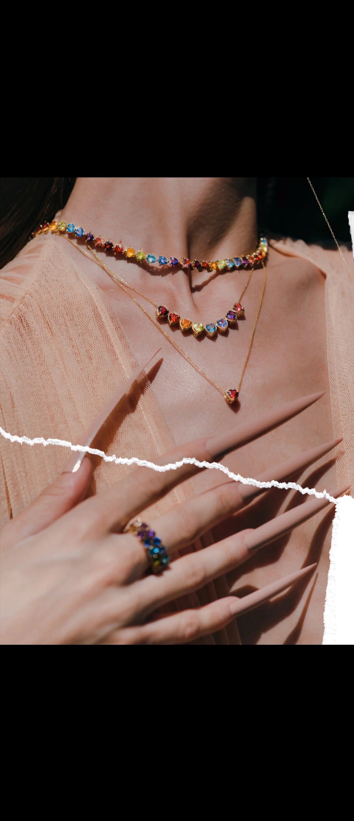 RAINBOW SLIDER NECKLACE