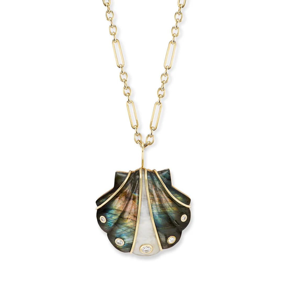 Large Stone Shell Pendant