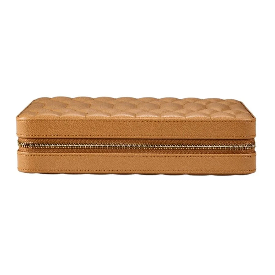 Lauren Large Zip Case in Caramel