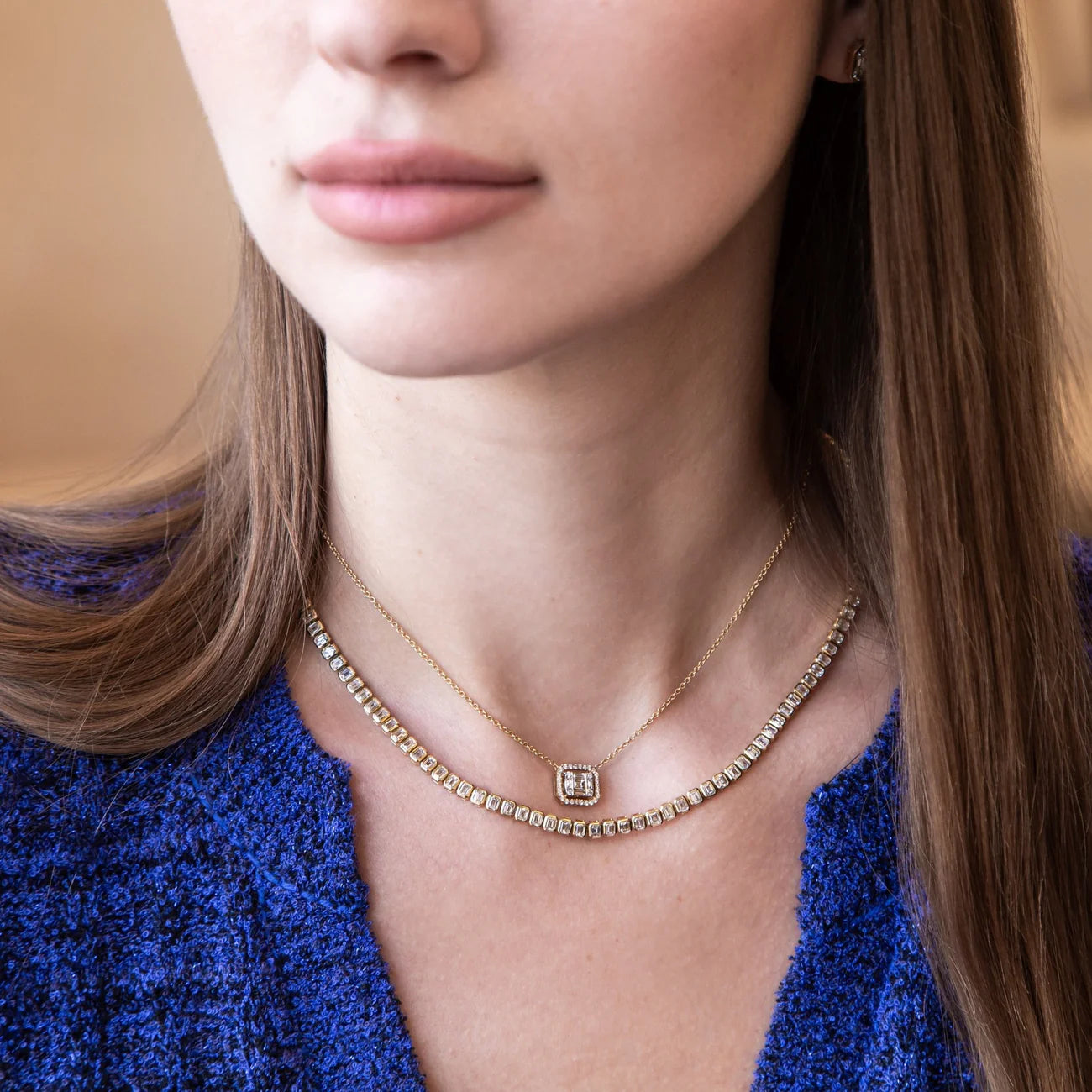 Levant Diamond Tennis Necklace