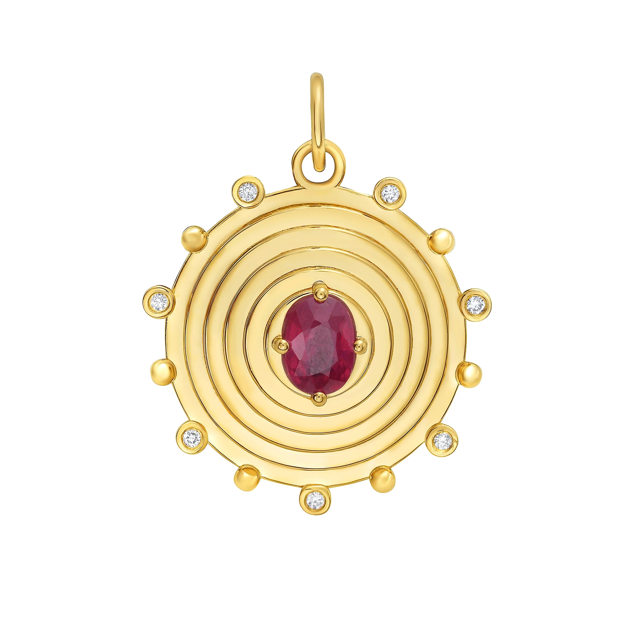 Aurelia Oval Ruby Medallion