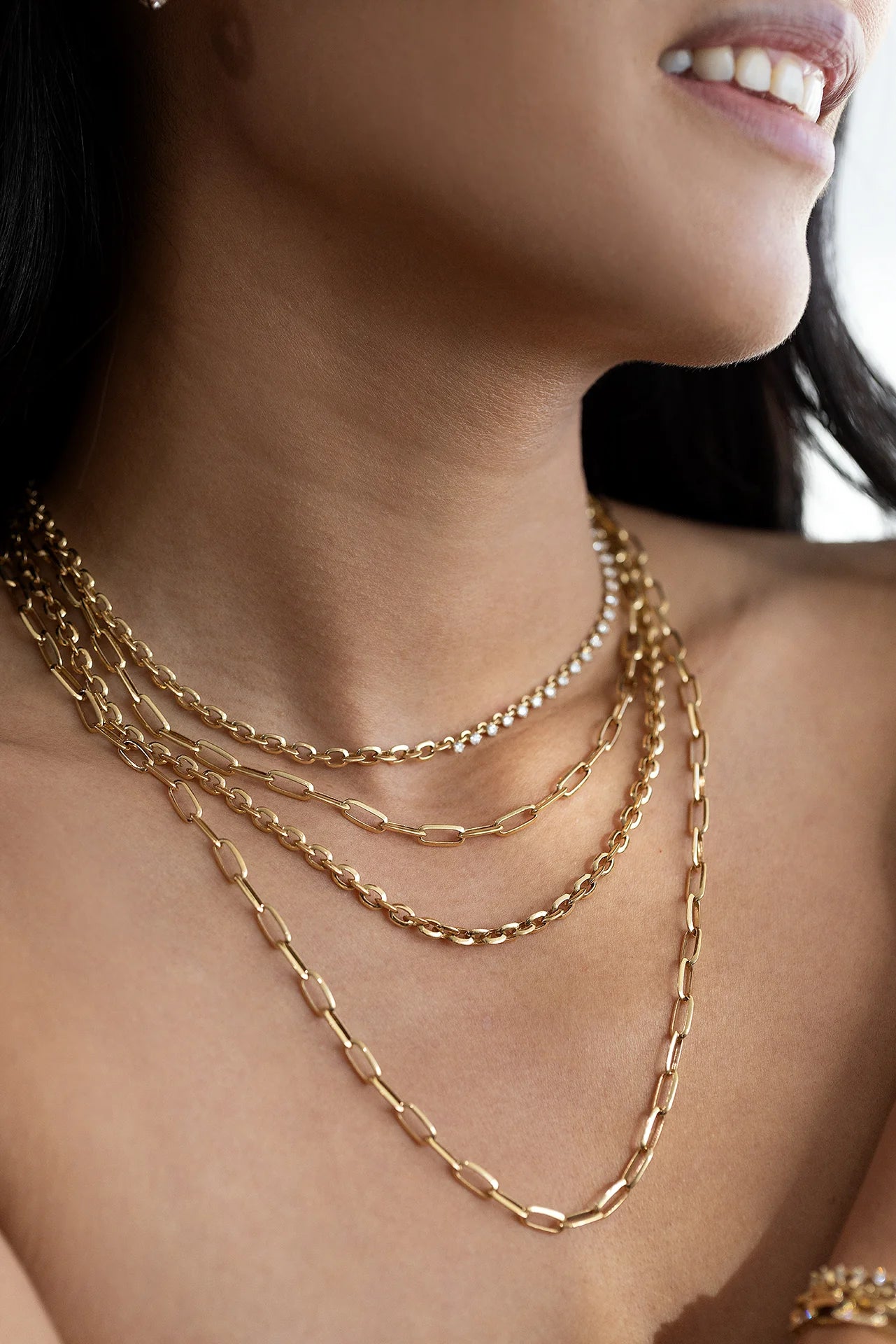 XS LINK AND ECLAT DIAMOND TENNIS NECKLACE