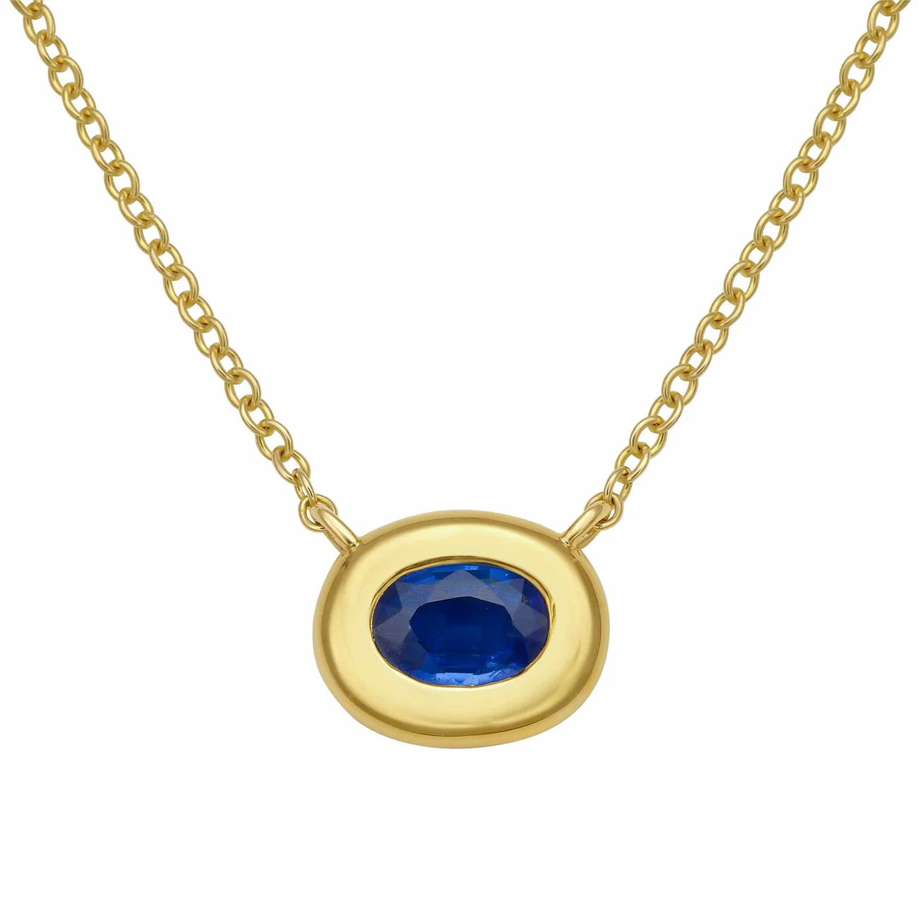 Midori Blue Sapphire Pendant Necklace