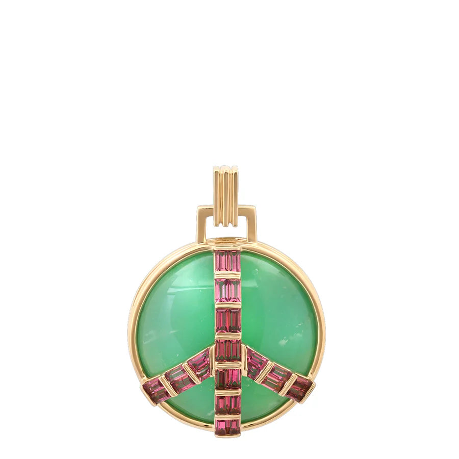 Midsize Peace Pendant with Pink Tourmaline