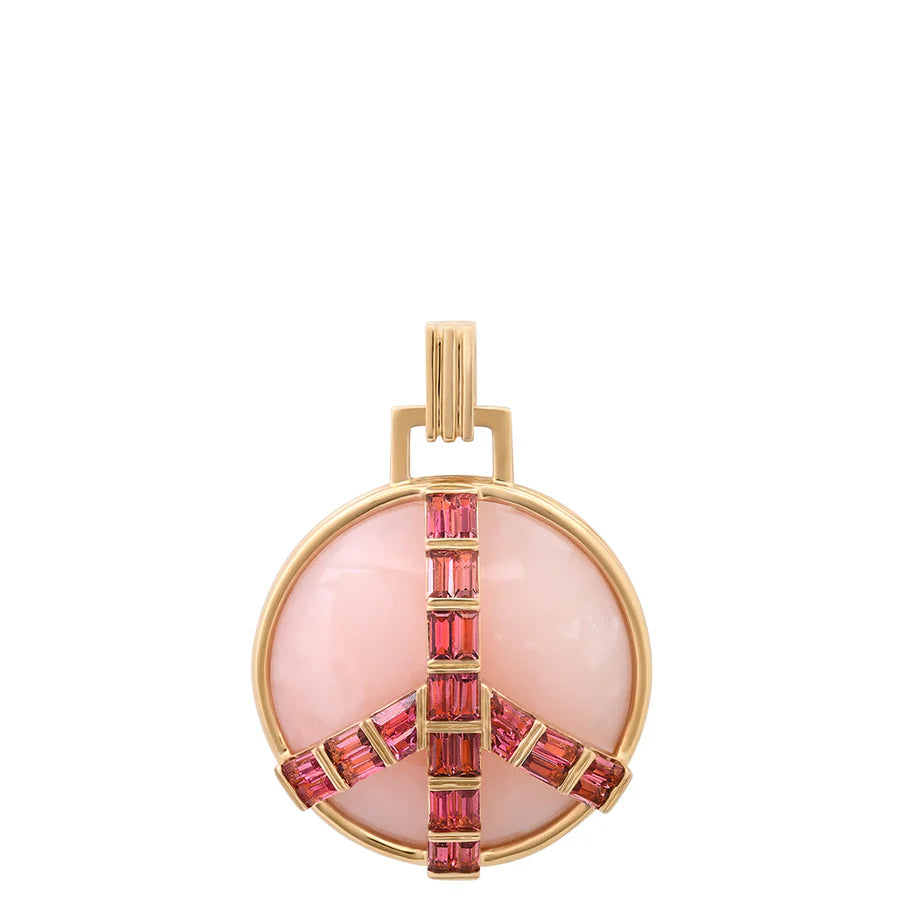Midsize Peace Pendant with Pink Tourmaline
