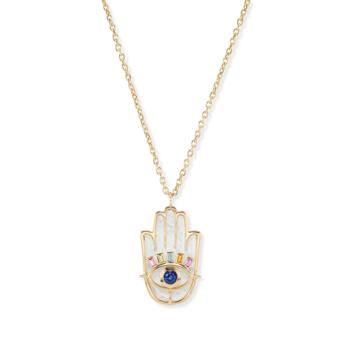 STONE HAMSA PENDANT