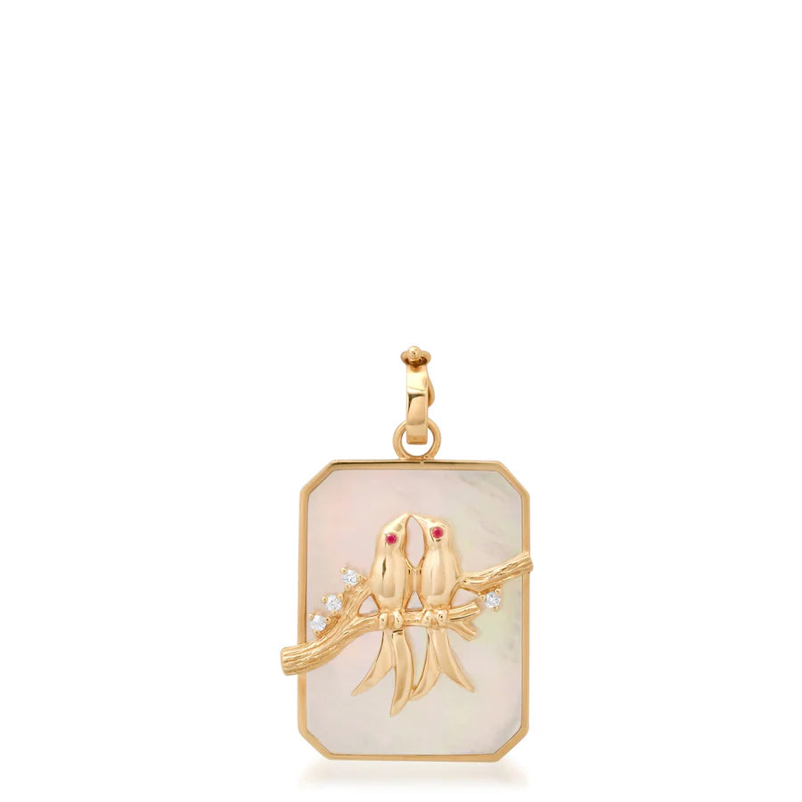 LARGE LOVEBIRDS PENDANT