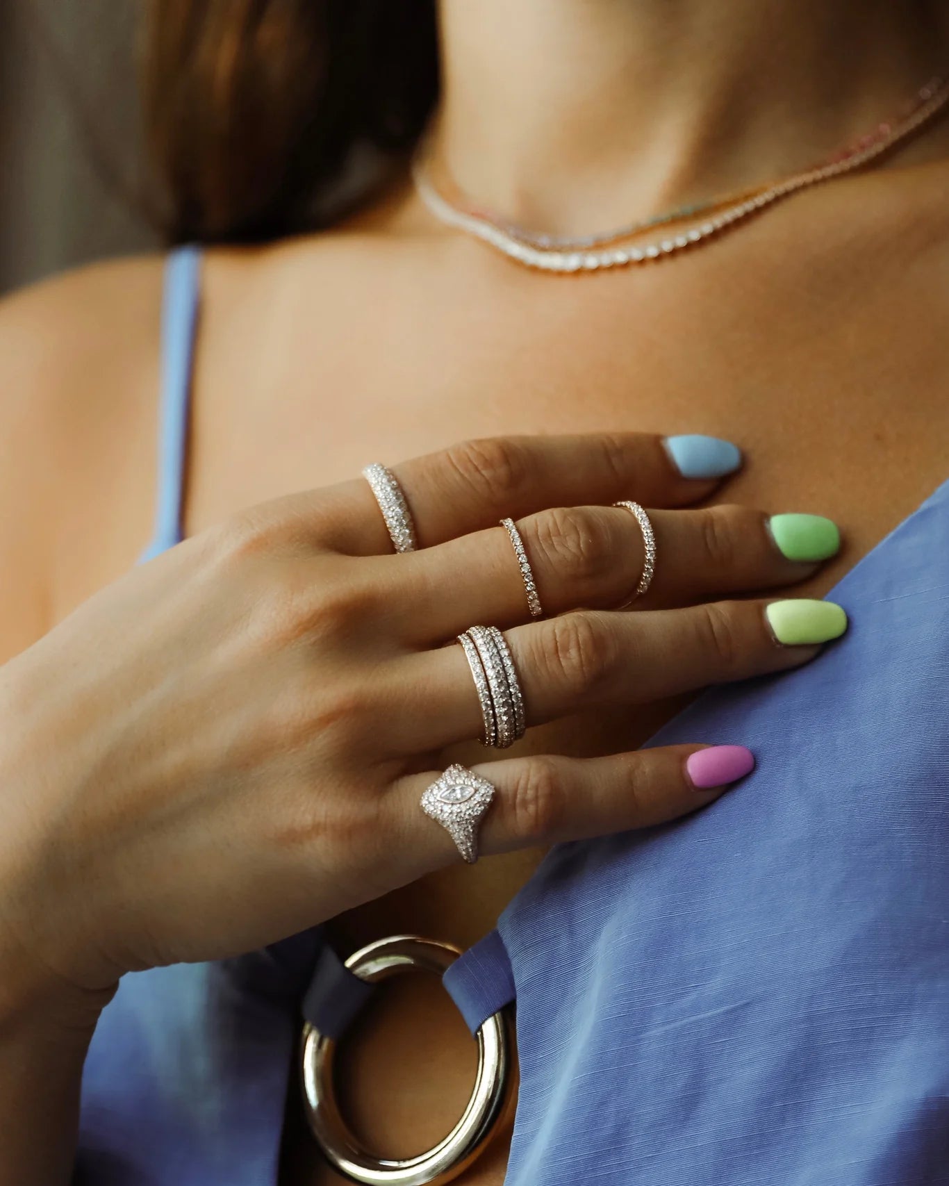 Marquise Bling Pinky Ring