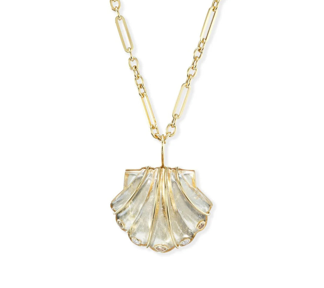 Large Stone Shell Pendant