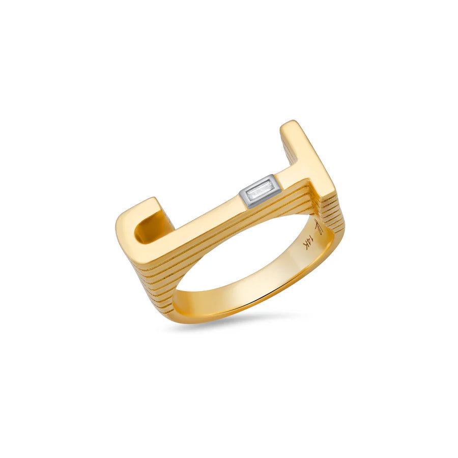 Ribbed Initial Ring