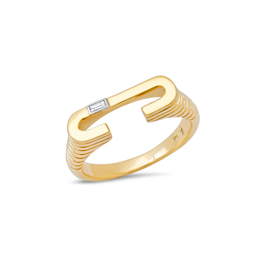 Ribbed Initial Ring
