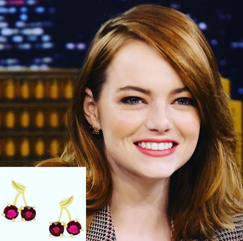 Cherry Ruby Stud Earrings