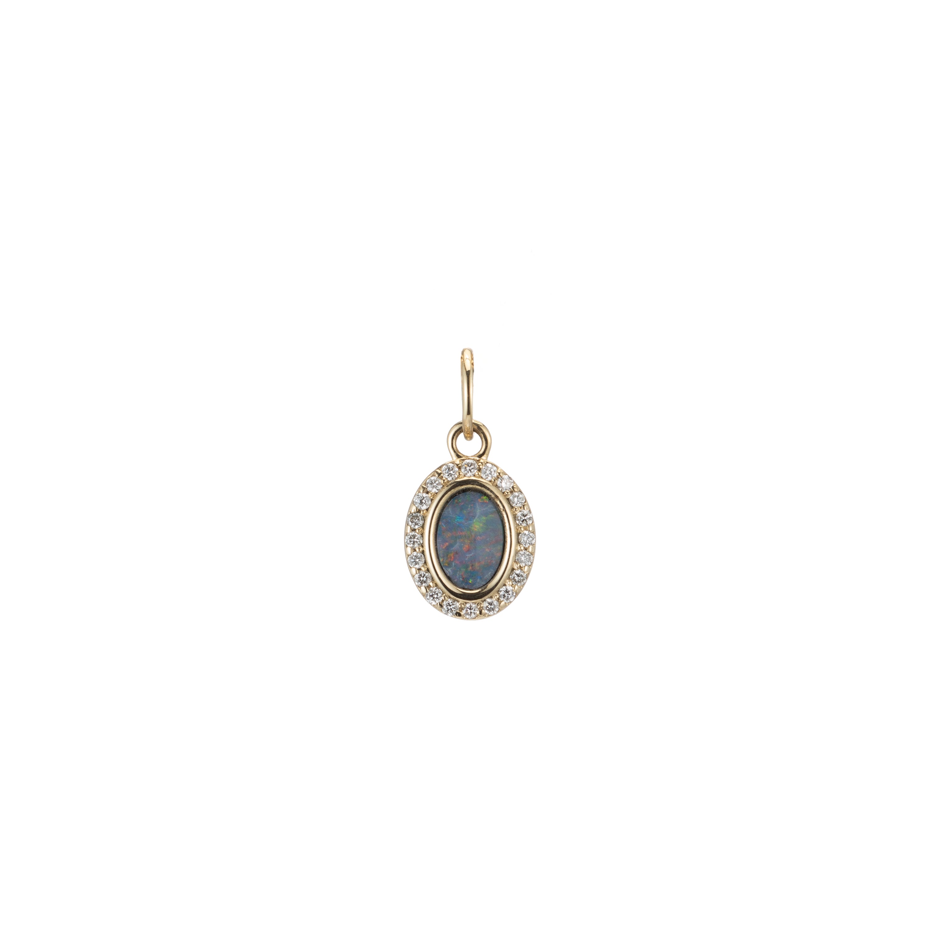 Opal, Diamond & Gold Charm