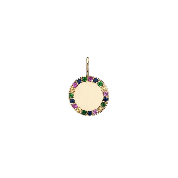 Small Gold & Multicolored Stones Charm