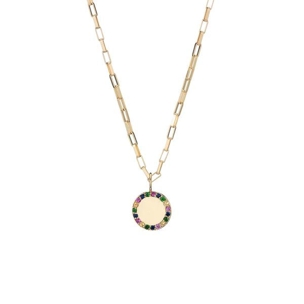 Small Gold & Multicolored Stones Charm