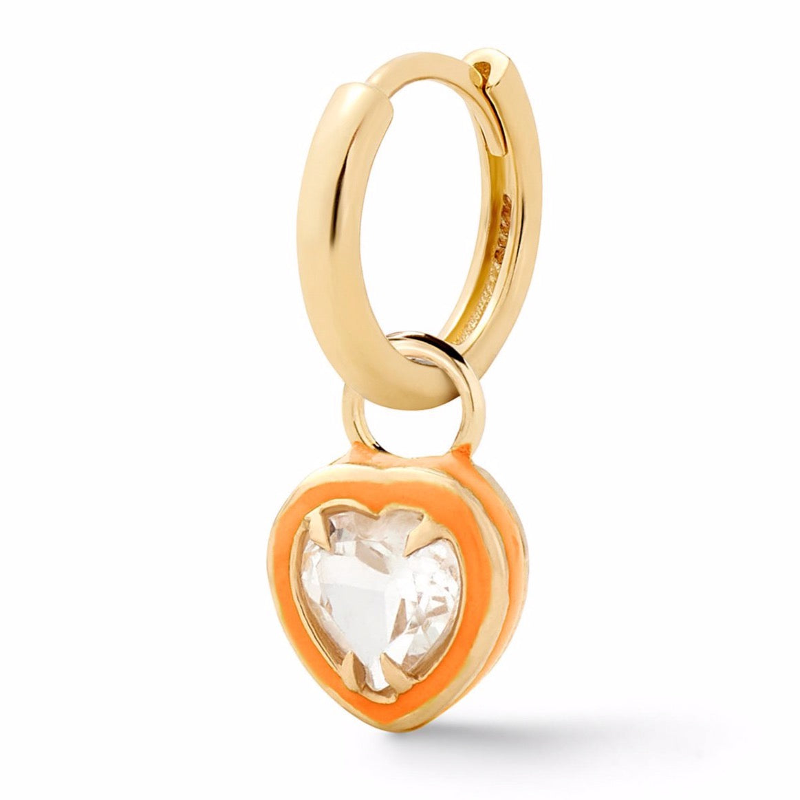 WHITE TOPAZ HEART COCKTAIL HUGGY