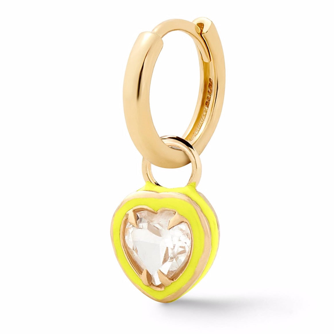 WHITE TOPAZ HEART COCKTAIL HUGGY