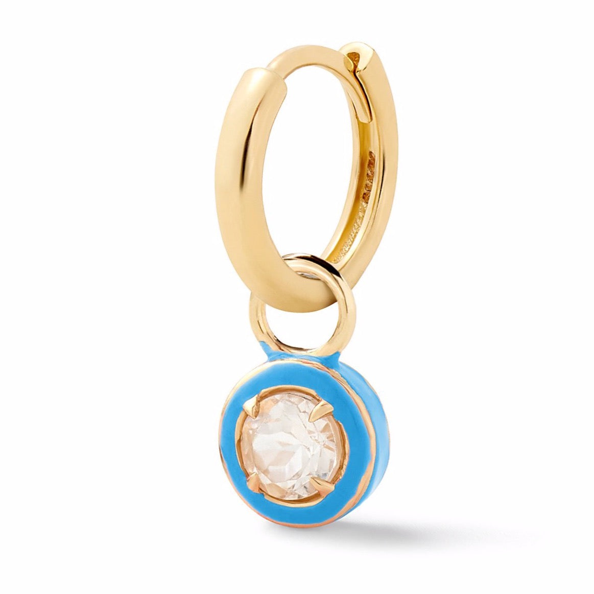 WHITE TOPAZ ROUND COCKTAIL HUGGY