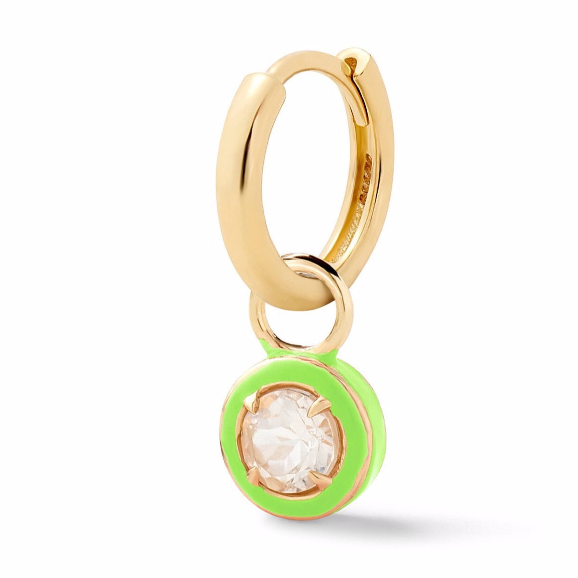 WHITE TOPAZ ROUND COCKTAIL HUGGY