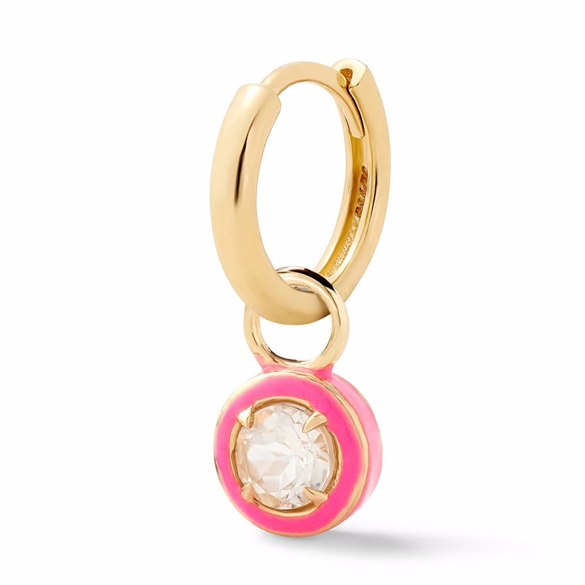 WHITE TOPAZ ROUND COCKTAIL HUGGY