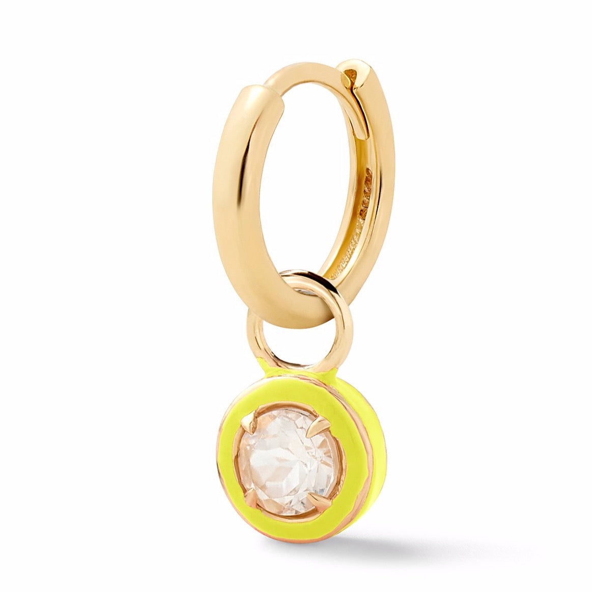 WHITE TOPAZ ROUND COCKTAIL HUGGY