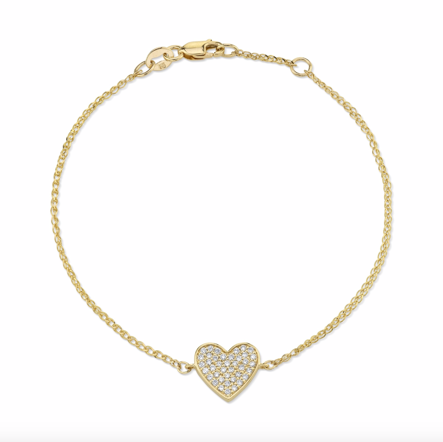 DIAMOND FLOATING HEART BRACELET