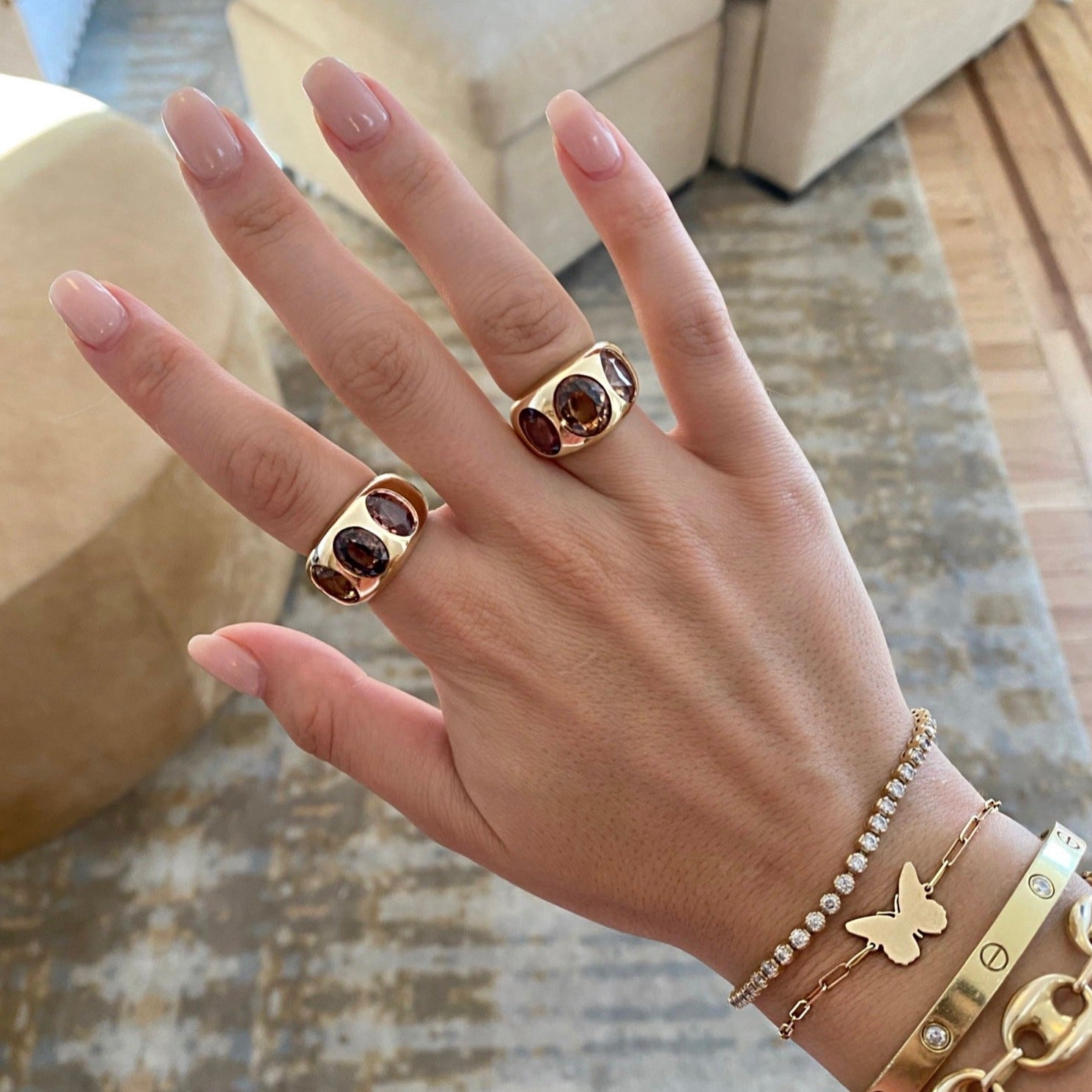 3 OVAL CHUNKY NOMAD RING