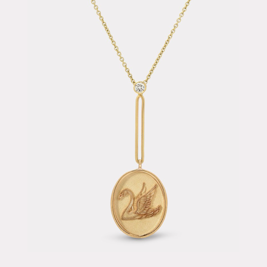 GRANDFATHER FANTASY SIGNET PENDANT NECKLACE