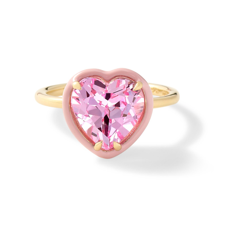 HEART-SHAPED COCKTAIL RING - PINK SAPPHIRE
