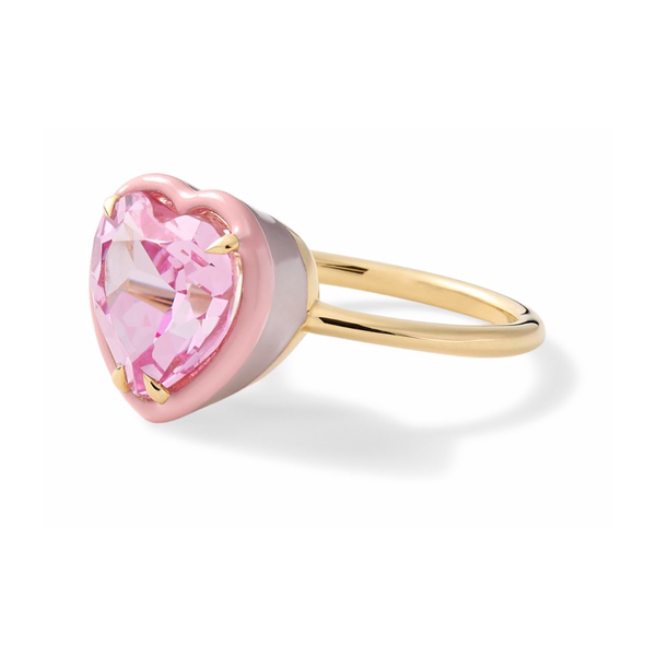 18k Rose Gold Yellow and Pink Sapphire Cocktail Ring