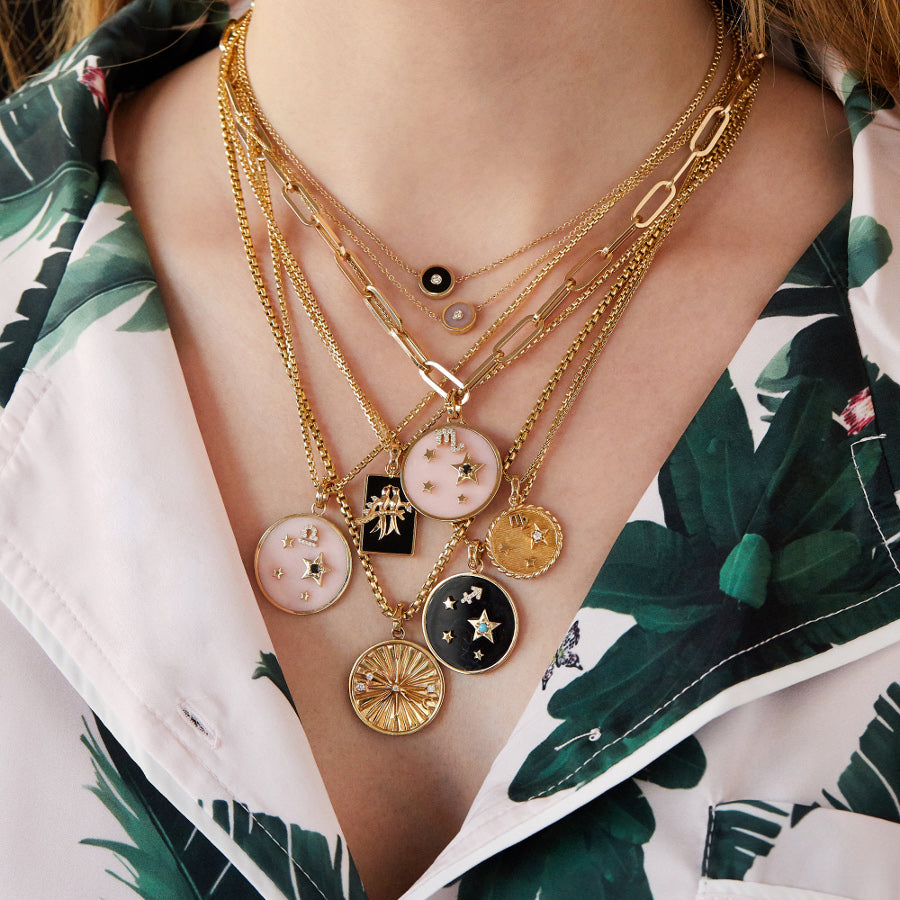 SMALL LOVEBIRDS GEMSTONE PENDANT