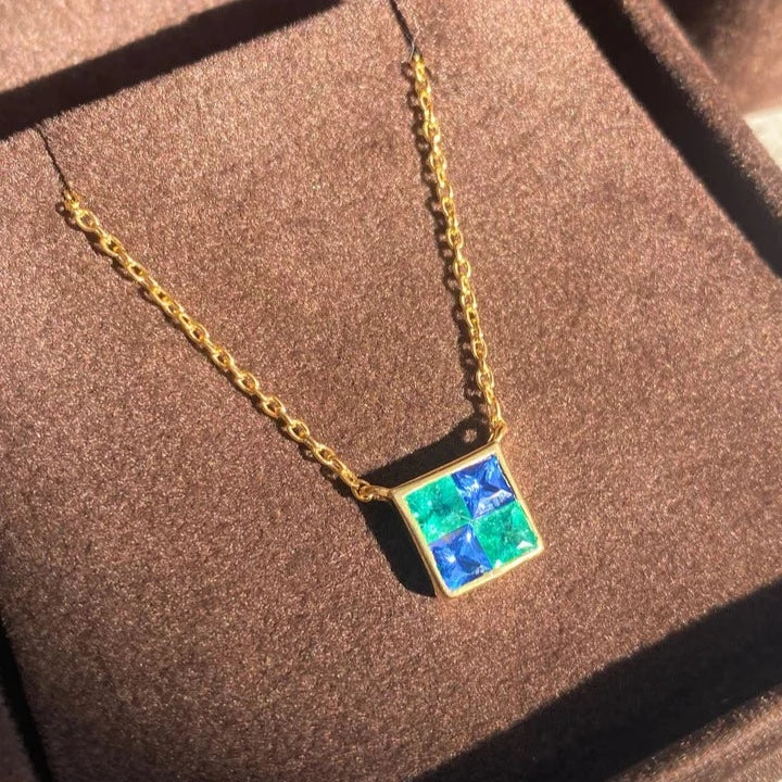 ICE RINK CHECKER NECKLACE