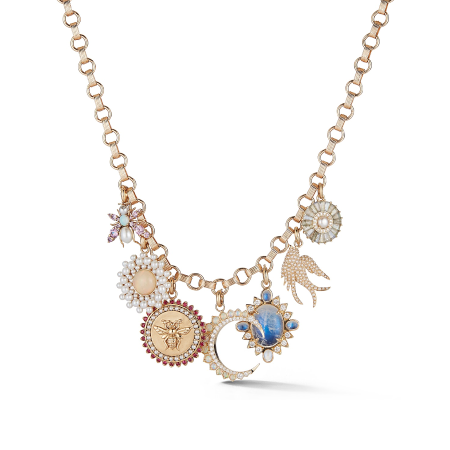 14K Gold & Pearl Birdie Charm