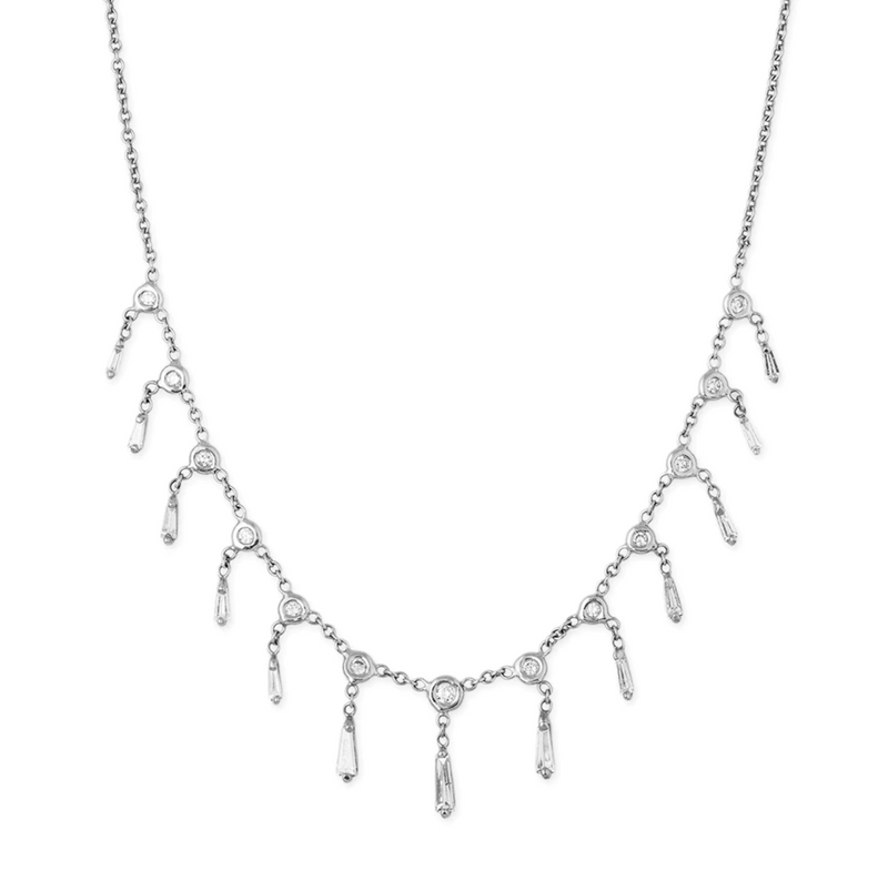 Baguette Diamond Shaker Necklace